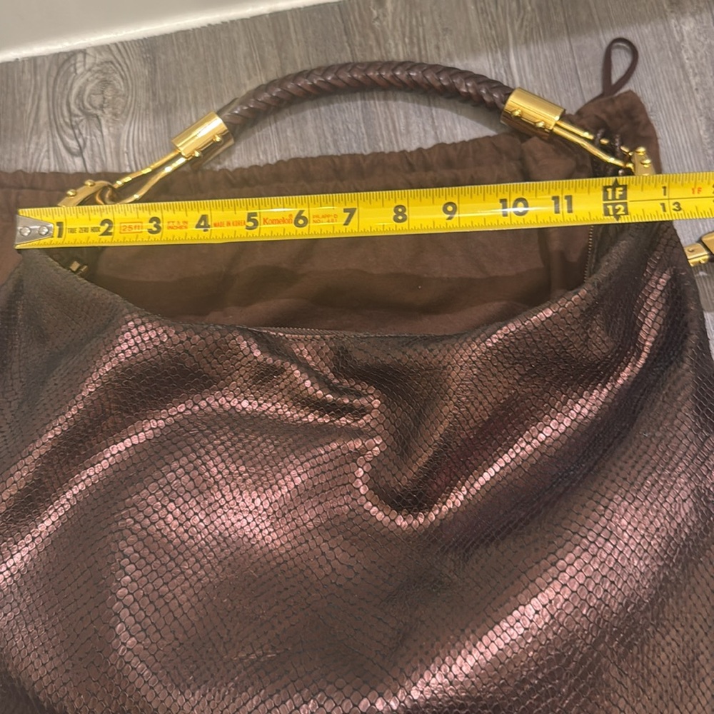Michael Kors Rare Skorpios metallic finished snakeskin bag - Picture 9 of 11
